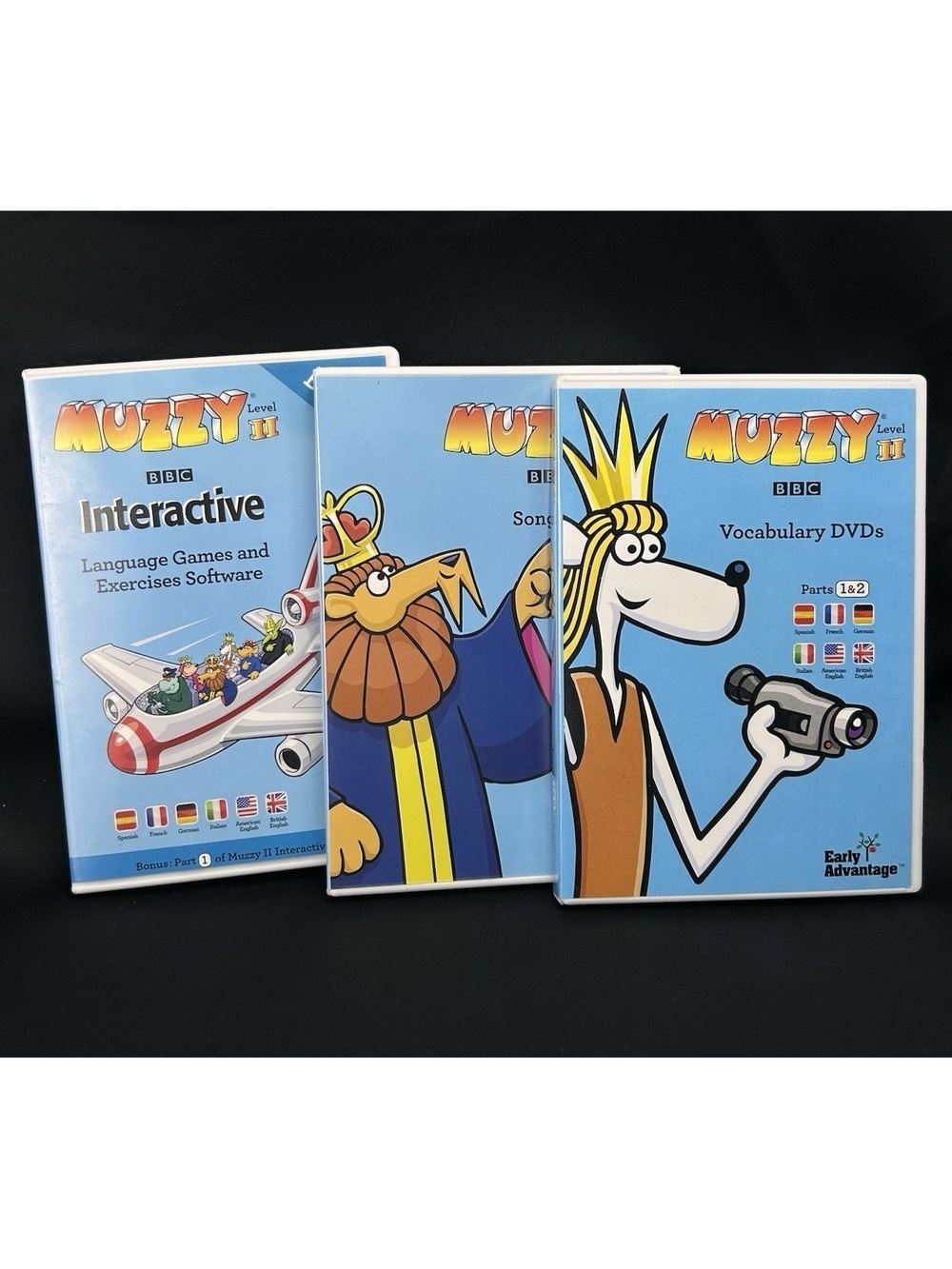 Muzzy Level 2 BBC Language Course Box Set DVD CD Incomplete **Tested Read**